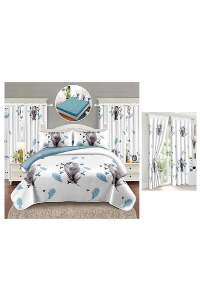 CHIRASO CHIRASO FINET Bedding Set, 6 Pieces with Drapery, Sheet 140x200, Quilt 160x200