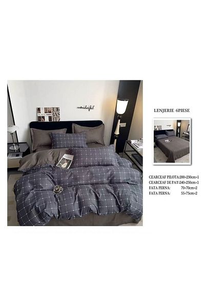 CHIRASO CHIRASO Finet Bedding Set, 6 Pieces, Sheet 240x250, Quilt 200x230, 4 Pillowcases, Print