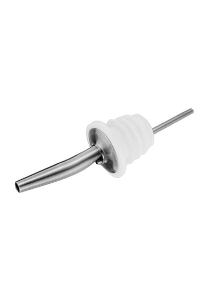 OEM Dropper dispenser for beverage bottles, stainless steel and rubber, 30 ml, 11.4 cm, white/silver