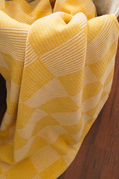 Home Double Pique Blanket 200X230–Lightweight and Breathable Cotton Fabric–Checkerboard Pattern-Summer Bedspread