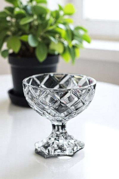 TrendDeco 6-Piece Glass Bowl Ice Cream Bowl Set Cutting Decor Snack Bowl