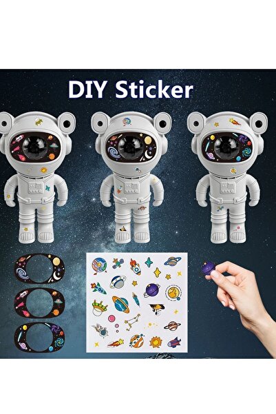 Genel Markalar Astronot Projektör Gece Masa Lambası Galaxy Gökyüzü Star Projeksiyon Kumandalı Samanyolu Aydınlatma