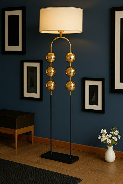 Vinner Rustica Modern Metal Lambader – Krom ve Gold Gövdeli