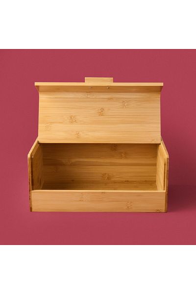 MATMEL Agata Bamboo Bread Cabinet - Light Brown