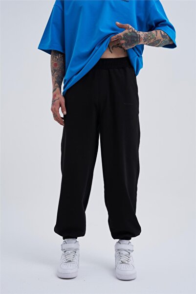 Machinist Oversized Basic Leg Lasik Jogger Tracksuit Black