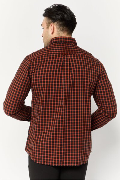 La Martina Men Tailored Fit Checkered Long Sleeve Casual Shirt, Multicolor