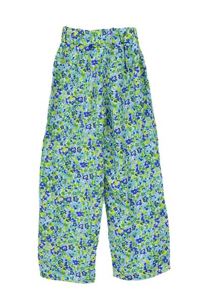 BAGLAN Girls' Printed Wide-Leg Elastic Lace-Up Trousers Bgl-St04625