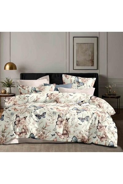 CHIRASO CHIRASO Finet Bedding Set, 6 Pieces, 2 Persons, Sheet 230x240, Quilt 200x230, 4 Pillowcases, Print