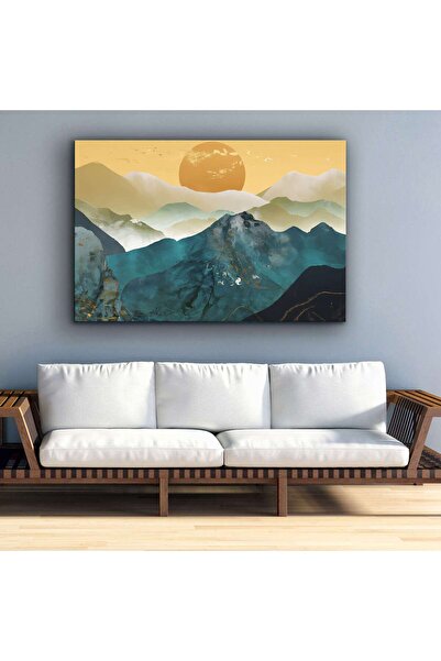 startonight Tablou DualView Startonight Abstracta Luna Galbena peste Varf de ...