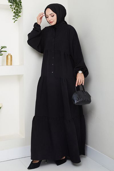 InStyle Modal Patch Black Dress