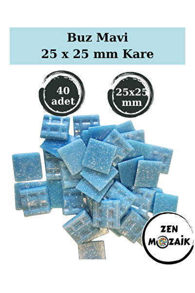 Zen Mozaik Sanatsal Mozaik Çalışmalarınız Için 25x25 Mm (2,5x2,5 Cm) Renkli C...