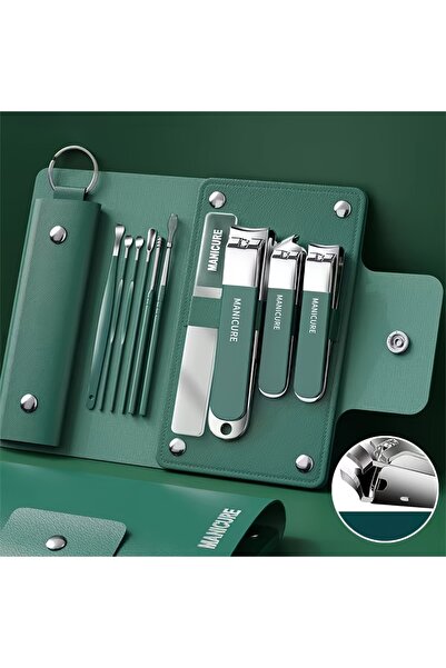 Choice4 مجموعة قصّات أظافر احترافية من الفولاذ المقاوم للصدأ، لون أخضر داكن، ...