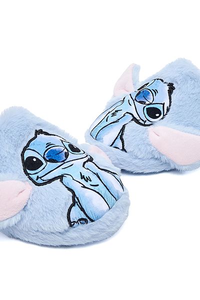 R&B Blue Stitch Embroidered Bedroom Slippers
