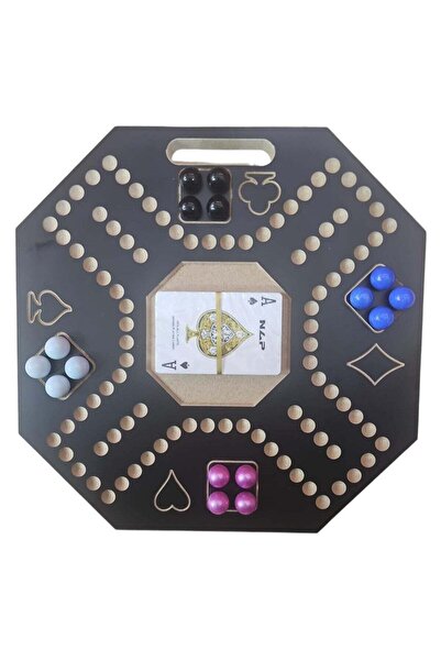 MARAH TOYS لعبة جاكار، فاخرة، خشبية قوية للتخطيط الاستراتيجي، 4 لاعبين، 30×30 سم