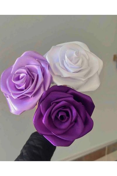 BİGÜMEX 6 cm White - Red Satin Ribbon 5 Meters 1St Quality Fadeless