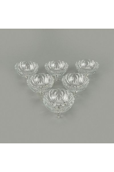 Glass In Love 6-Piece Glass Bowl with Legs - Transparent - 190 ml