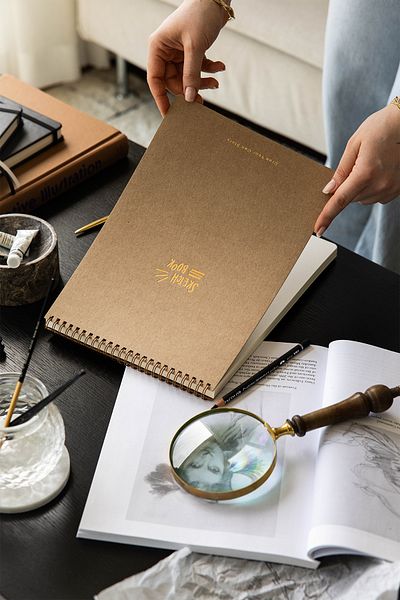 PAPERORA A4 Kraft Cover 60 Sheets 140 Gr. Perforated Sketchbook - Sketch Book