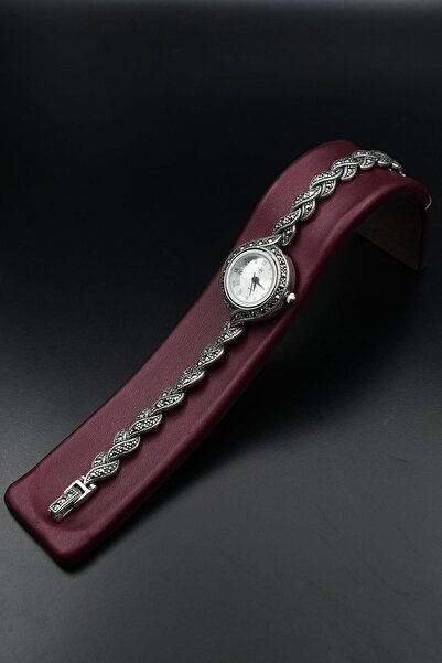 Prestige 925 Ayar Gümüş Kadın Saati (Kadın Gümüş Saat) Markazit Taşlı 901870