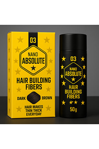 Nano Absolute Toz Topik Koyu Kahve Saç Dolgunlaştırıcı Fiber Toz 50g – Anında Hacim, Doğal Görünüm, Kolay Uygulama
