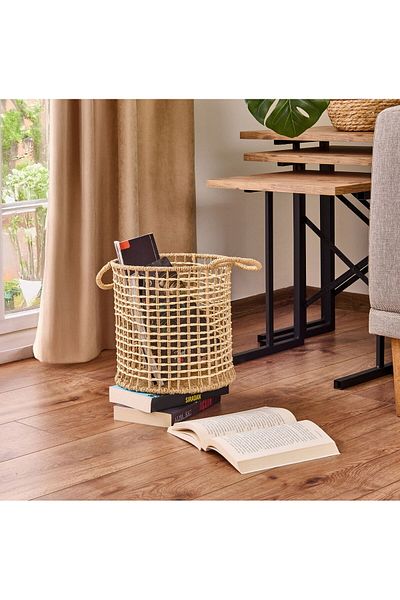 MATMEL Decorative Paper String Basket - Brown - 12 Lt
