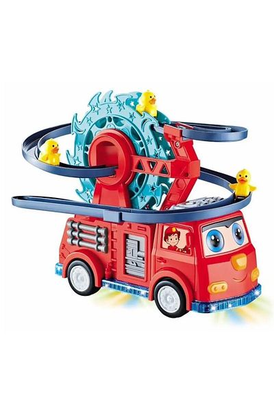 Biki Rail Car Duck with Swivel Slide Toy with Music Lights Electric Car for Kids - Color May Vary