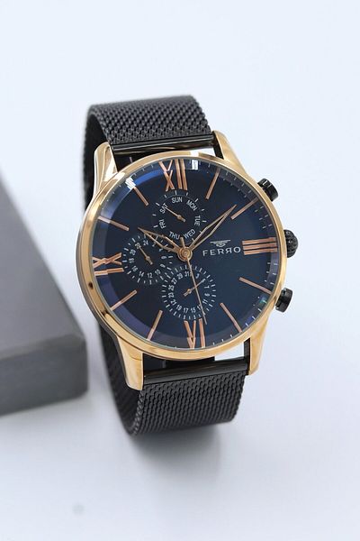 FERRO Steel Mesh Cord Men Wrist Watch Asw123-I1937Fr