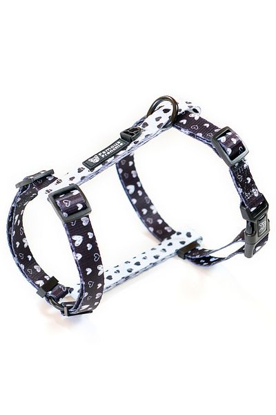 Famous Frenchie Ham pentru caini, ajustabil, Famous Frenchie, Black Hearts, marime universala