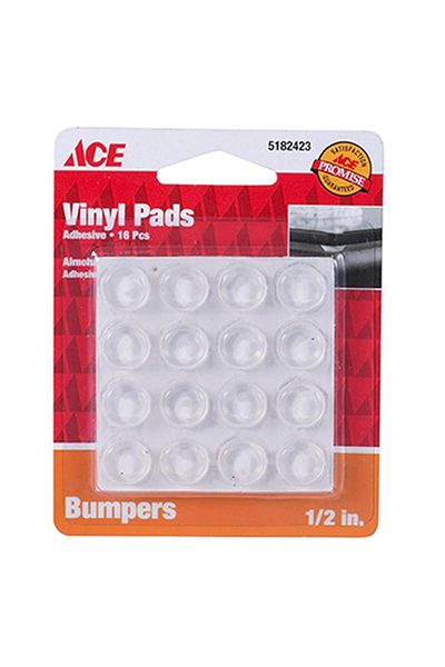ACE Vinyl Bumper Pads (Pack of 16, Clear)