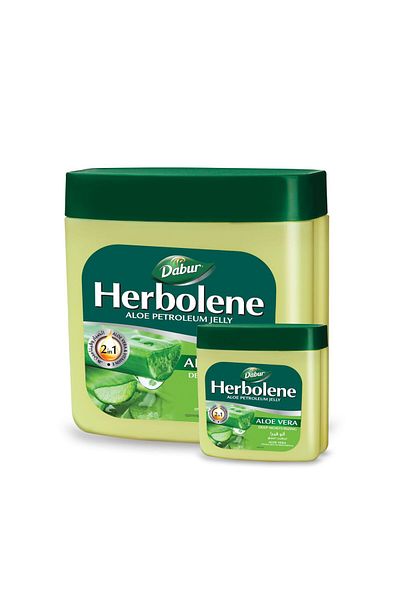 Dabur Herbolene Aloe Petroleum Jelly Enriched with Aloe Vera and Vitamin E 425 ml + 115 ml