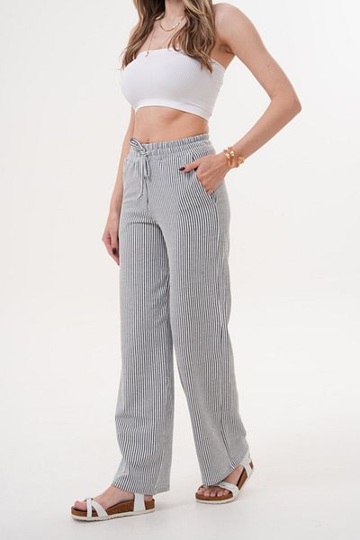 Laressi Lace-Up Striped Trousers