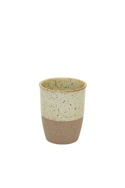 PRICKLY PEAR Cream Speckled Split Espresso Mug