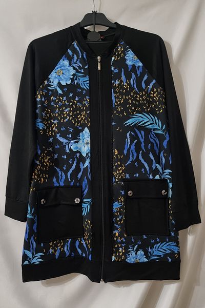 Tanos Plus Size Digital Motif Pattern Comfortable Fit Double Suit Women's Suit