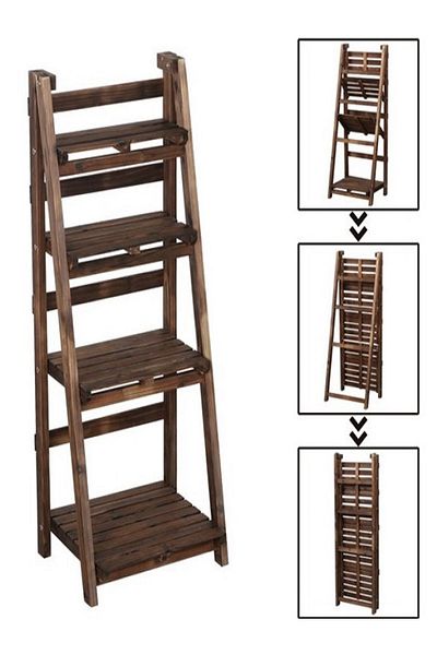 rexa Wooden Ladder Shelf Storage Rack
