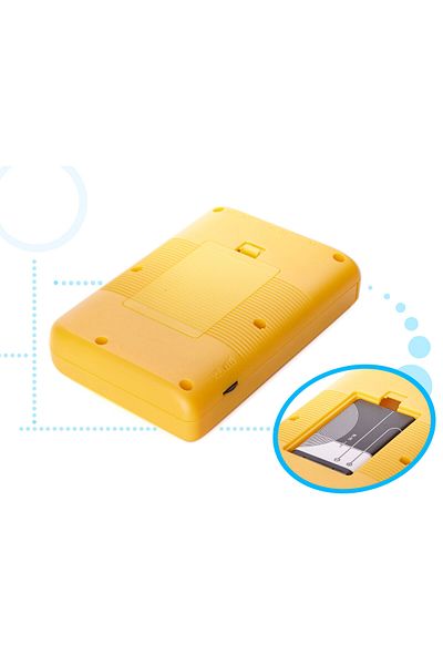 kik Mini portable retro console, Game Box with 400 games, yellow