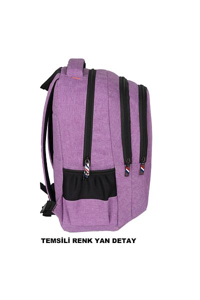 Relaxion Waterproof Multi-Eye School Backpack Pink 5054
