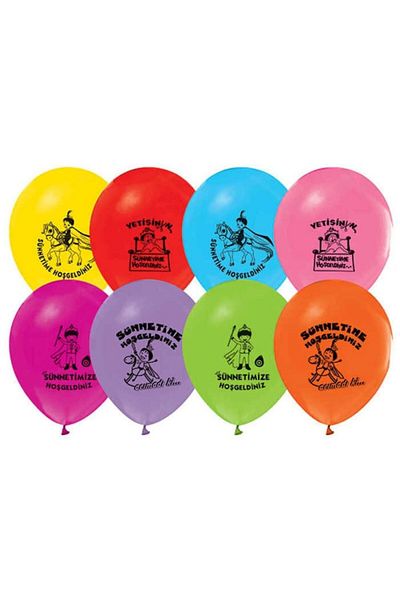 asöy Evil Eye Beaded Colorful Mashallah Balloon Circumcision Balloon 10 Pieces