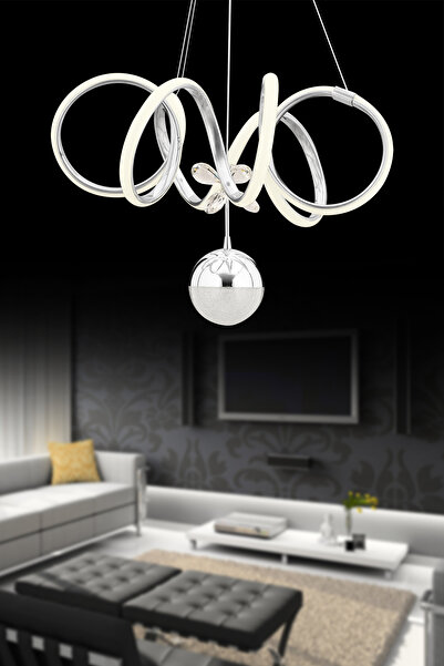 İstanbul Avize İstanbul Avize Gümüş Sea Beyaz Power Ledli Modern Led Avize