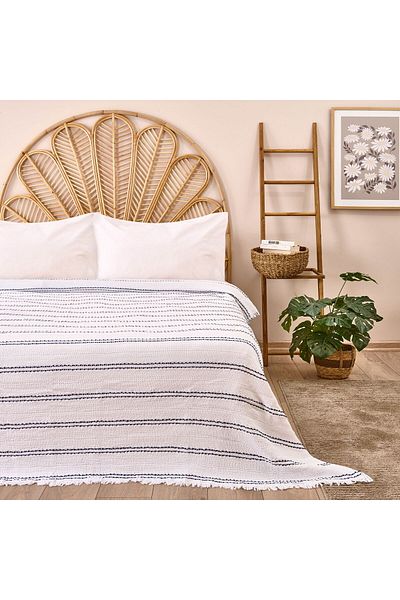 MATMEL Double Bedspread - Gray - 225X250 cm