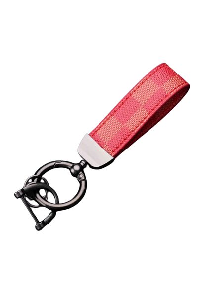 LUVLU Leather Keychain with 360 degree rotation, anti-loss D-ring, 2 small rings and screwdriver