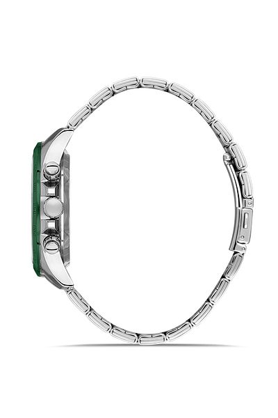 DAVID GUNER Silver Coated Green Dial Men's Watch Dg-8743Ga-A10