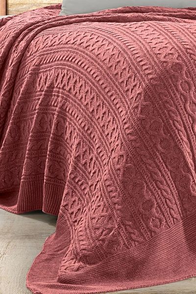 DOUX HOME Mery Knitwear Bedspread Single 180 X 230 cm Rose