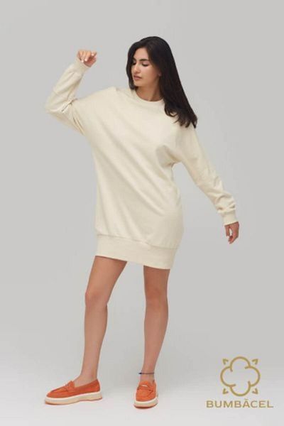 Bumbăcel Women's long-sleeved cotton dress