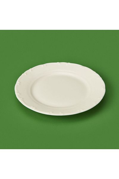 MATMEL Porcelain Liana Dessert Plate - Cream - 19 cm
