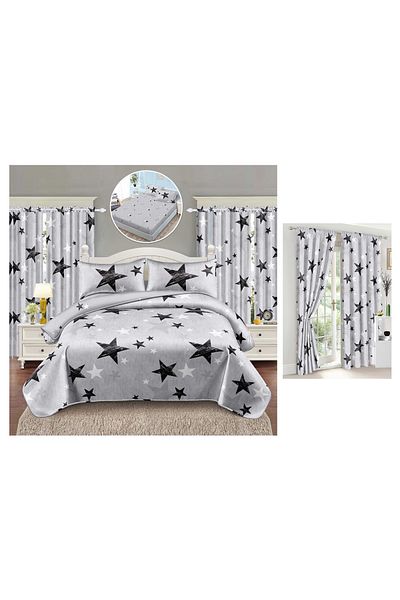 CHIRASO CHIRASO FINET Bedding Set, 6 Pieces with Drapery, Sheet 140x200, Quilt 160x200