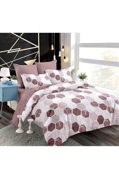 CHIRASO CHIRASO Finet Bedding Set, 6 Pieces, 2 Persons, Fitted Sheet 180x200, Duvet Cover 200x230, 4 Pillowcases