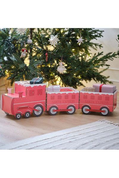 Ginger Ray Present Holder Card Train - Decorative Gift Display
