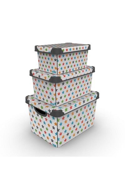 ASPARTAM Colorful Star 3-Piece Storage Box