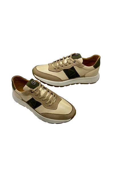SULA Men's Lace-Up Leather Beige Inner Leather Special Poly Sole Casual Shoes