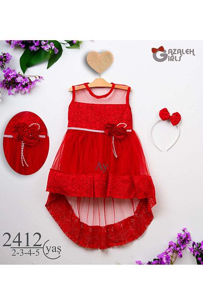 GAZALEH Summer Buckle Girls Tulle Dress