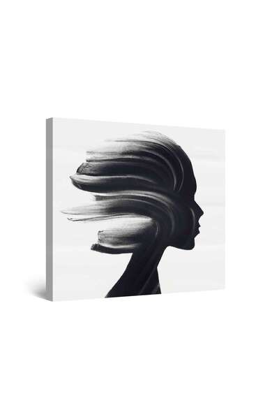 startonight Tablou DualView Startonight Desen Abstract Femeie Alb-Negru, luminos in intuneric, 80 x 80 cm